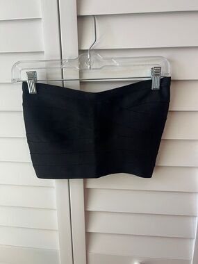 bebe Black crop tube top